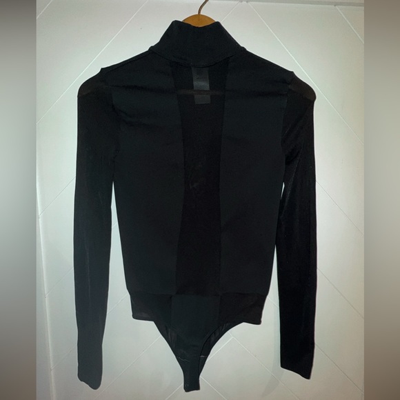 Wolford Dione Sheer Panel String Body Suit in Black size Medium - Picture 8 of 16